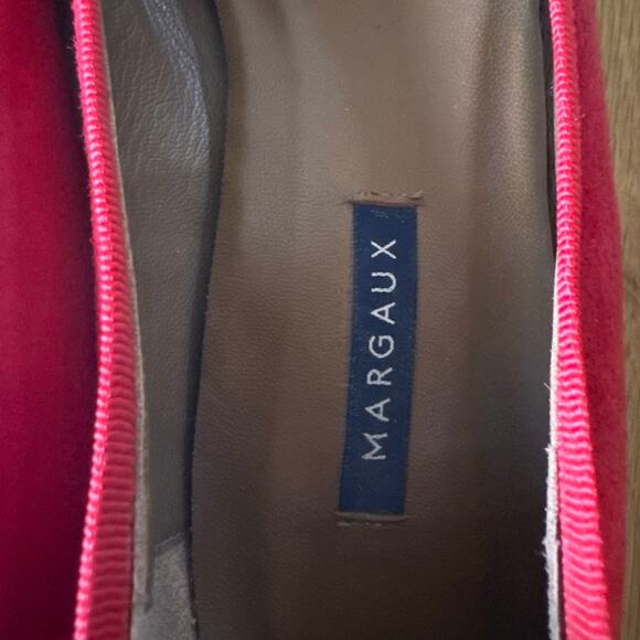 Margaux Suede The Pointe Flats in "Poppy" Red Size 40.5 US 9.5 - Picture 7 of 9